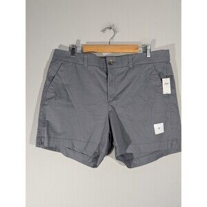 Old Navy Womens Grey Everyday Mid Rise Chino Shorts Sz 16 Casual Preppy Mature